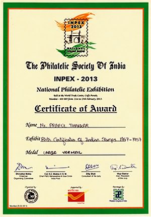INPEX 2013 - National Philatelic Exhibition by Philatelic Society of India